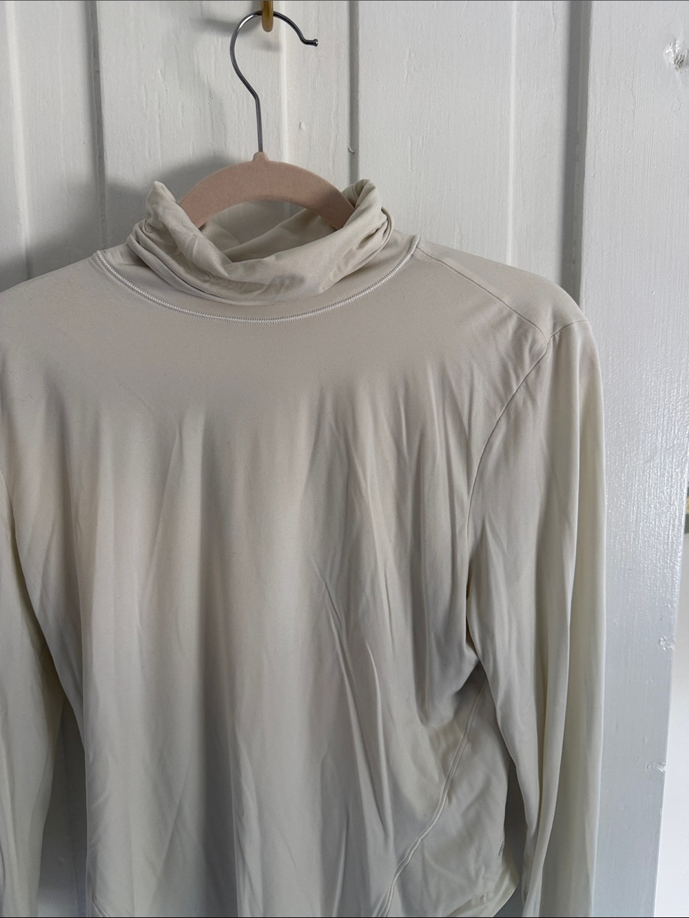 lululemon athletica Cream Long-Sleeve Turtleneck Bodysuit